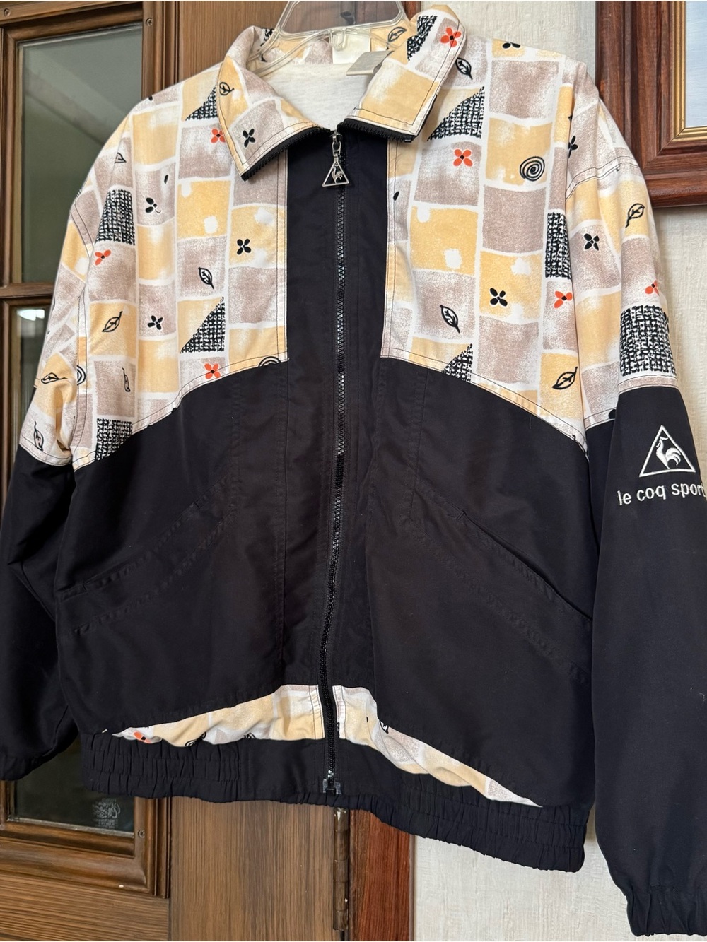 Vintage Le Coq Sportif Patterned Windbreaker Jacket